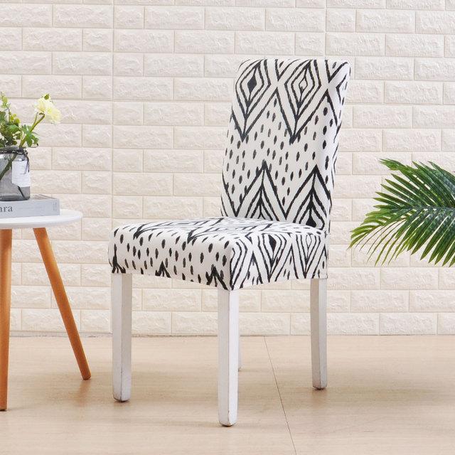 Geometry Chair Cover Dining Elastic Chair Covers Spandex Stretch Elastic Office Chair Case Housse De Chaise