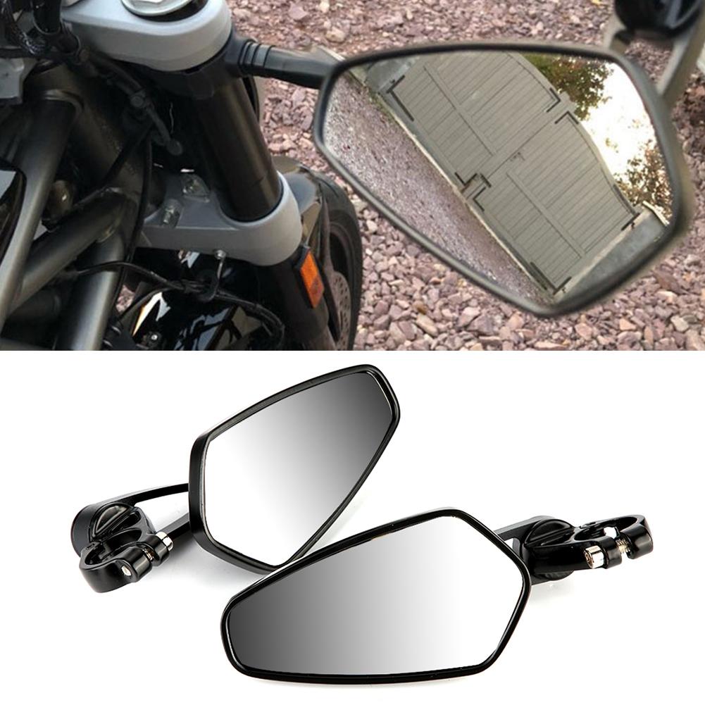 Motorcycle Rrview Mirror, 22mm Aluminum Alloy Rr View Side Mirrors Clr   with   Joint   for GROM MSX125 CB50