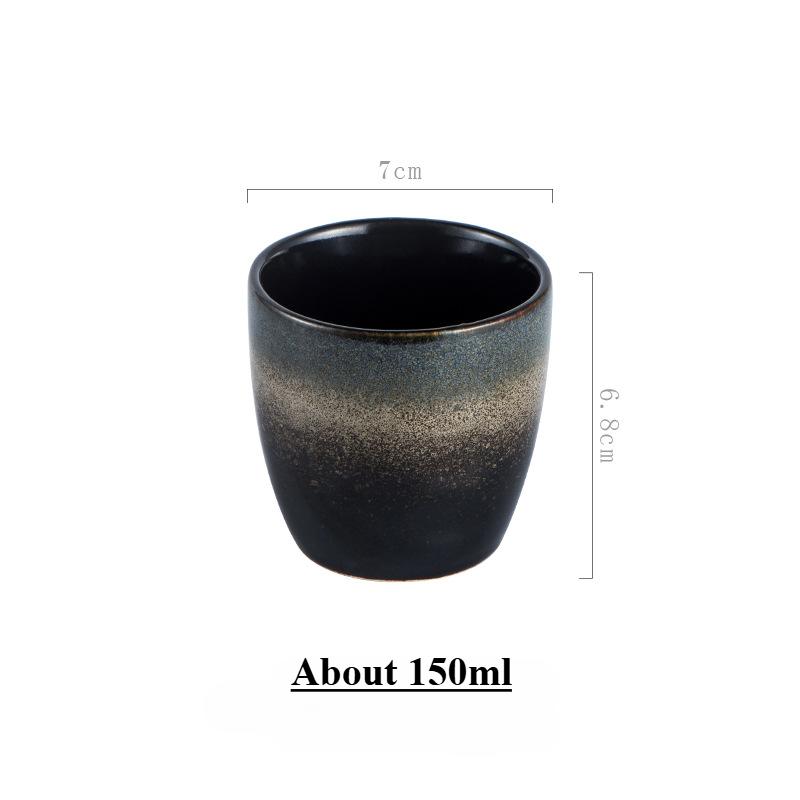 

Japanese Ceramic TeaCup Stoneware Mug Soup Cup for Tea Ceremony Minimalist Style Hotel Home Decoration Heat-resistant Thickened 150ml