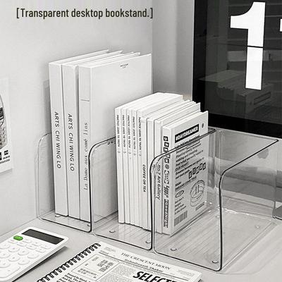 Suporte de Livros de Acrílico com Clipe para Mesa e Dormitório