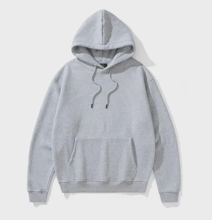 Unisex BF styl mikina s kapucí zimní svetr: Útulný samet, hořčicová a fluorescenční zelená, volný střih