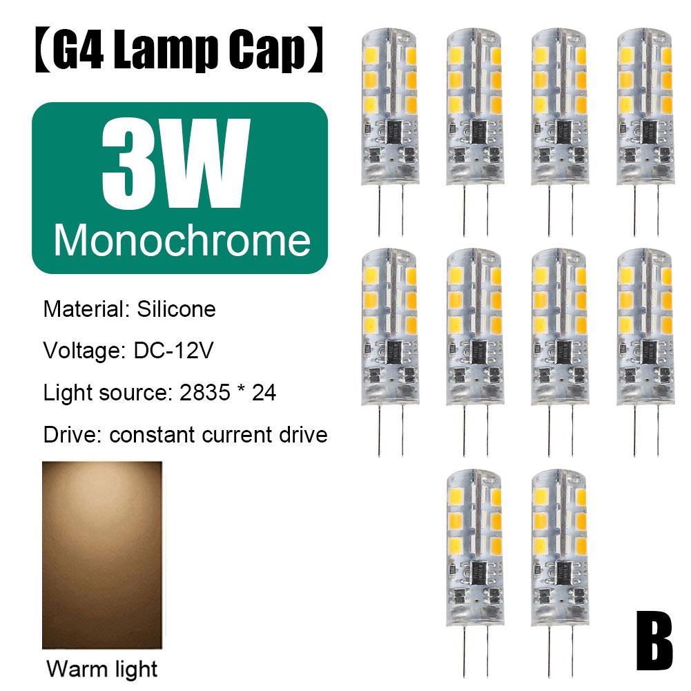 10pcs G4 Led Bulb 1.5/3W 24led 12V AC220V 3014SMD Saving Mini Silicone Warm Lamp 360LM Halogen For Home Chandelier Light