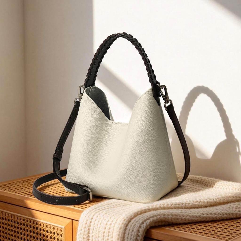 Women's Bag Korean Version Casual Mother and Child Bucket Bag New Handbag Fashionable and Versatile Single Shoulder Crossbody Armpit Bag