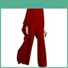 Tuta Pullover Elegante da Donna con Giunture, Scollo O, Maniche Lunghe a Pipistrello e Zip in Vita Alta