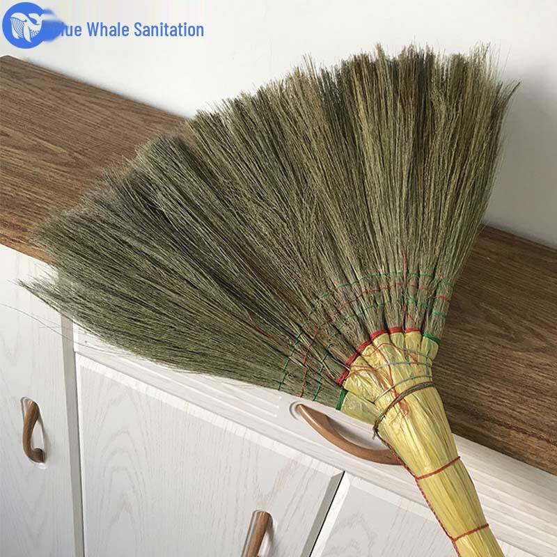 Soft Bristle Natural Grass Broom