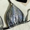2024 Sexy European & American Three-Piece Bikini: Hot Stamping Skirted Swimsuit