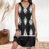 Women's Casual Fashion Dress Round Neck Sleeveless Fitted Dress