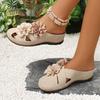 Modische Damenschuhe 2025 Marke Geschlossene Zehen Damen Hausschuhe Mode Floral Outdoor Lässig Sommer Übergröße Bequeme Keilabsatz Hausschuhe