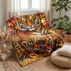 Tiger Family in Jungle 8 Theme blanket Lightweight Warm Flannel Blanket Decorative Throw Blanket for Home Decoration