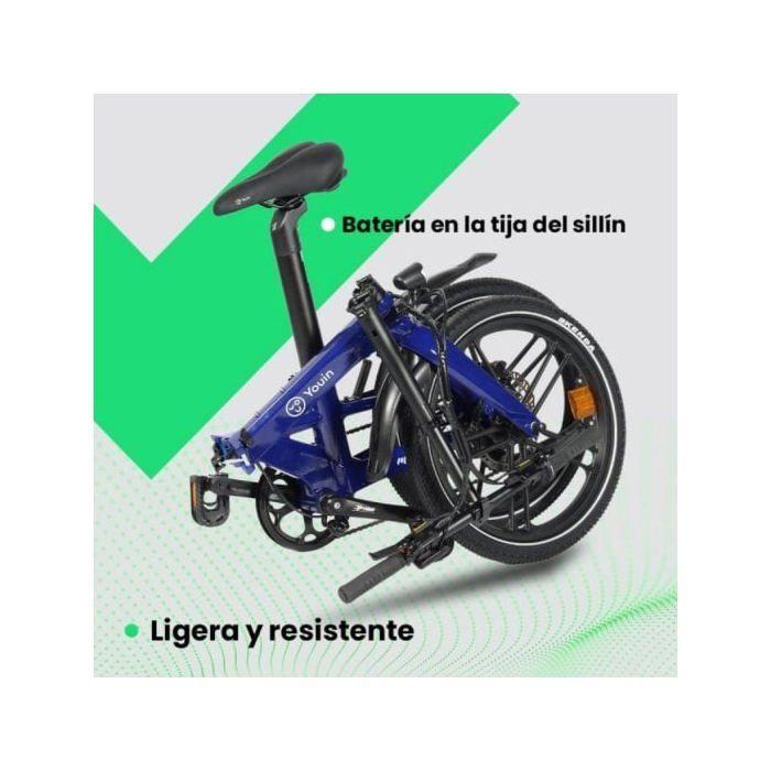 Bicicleta Eléctrica YOUIN Marbella BK1350 Plegable Motor 250W Frenos Hidráulicos Batería Extraíble