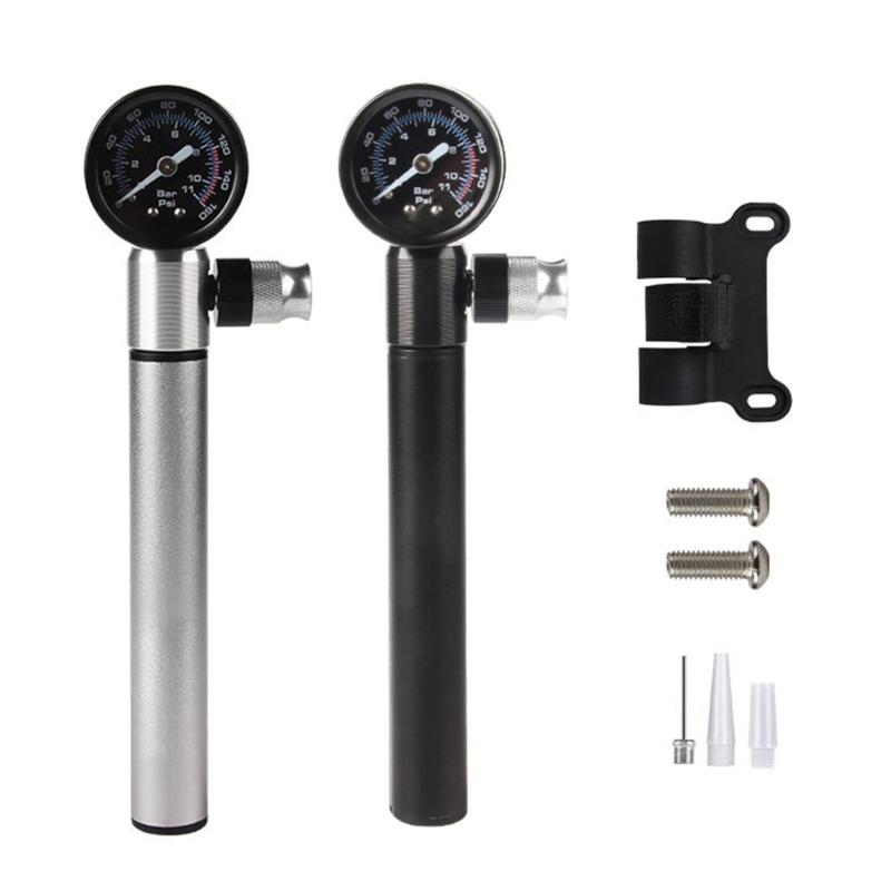 160PSI Road Bike Pump Portable Compacts Hand Air Pumps Inflator with Gauge Bicycles Tire Inflator Cycling Accessories