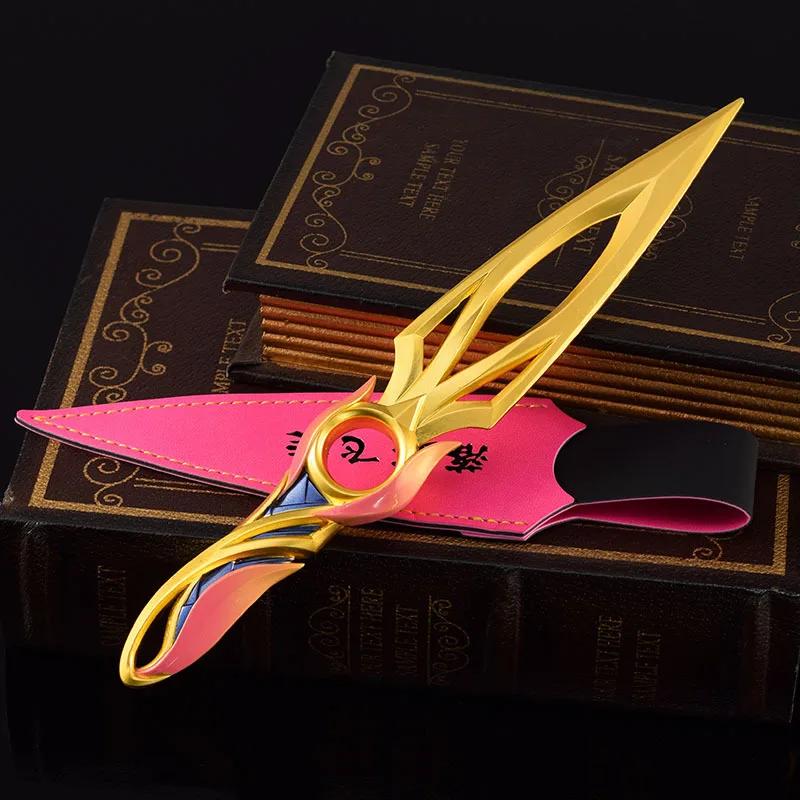 21cm Valorant Weapon Mystbloom Kunai ninja Melee Weapon Model Metal Activity Samurai Sword Accessories Ornaments Gifts Playthings designed for Boys