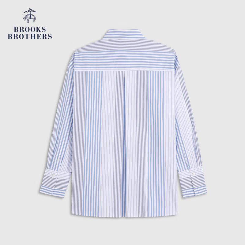 

Женская полосатая рубашка Brooks Brothers со спущенной линией плеча, свободного кроя M