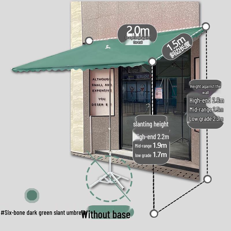Großer winddichter Sonnenschirm: Gewerbliche Faltmarkise für den Außenbereich zum Sonnenschutz