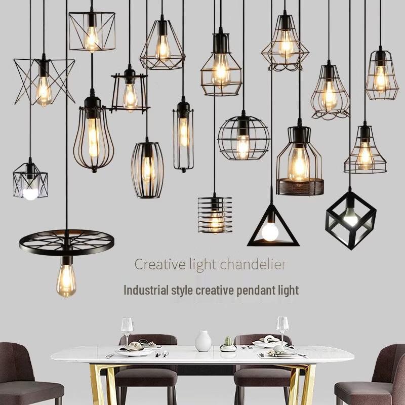 Oeny Vintage Eisenkäfig Pendelleuchte