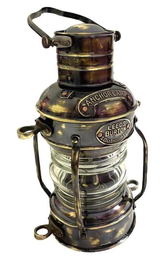 Nautical Minor Brass Oil Lamp Hanging Lantern Antique Marine Ship Lantern Lamp
