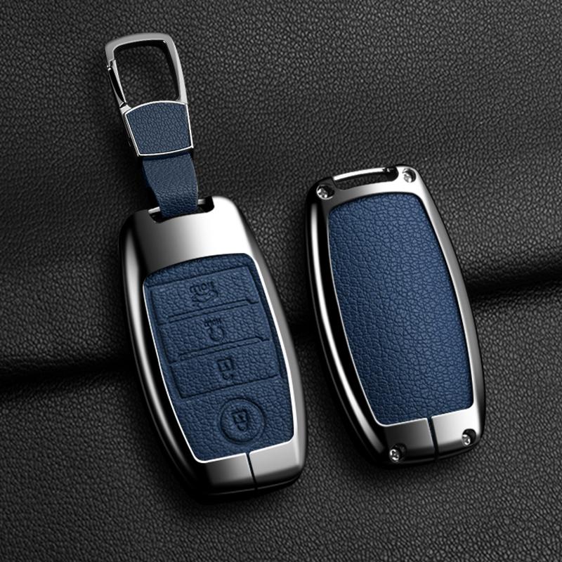 High Quality Zinc Alloy Leather Car Key Case Cover For Kia Sportage Cerato Optima K2 K3 K4 K5 Rio Picanto Soul Sorento Sedona