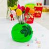 11-teiliges Set Liebesfruchtgabel für Zuhause, Wohnzimmer, Desktop, Edelstahl, Obstschild, Ornament, süße Erdbeer-Kohlgabel, Dekoration