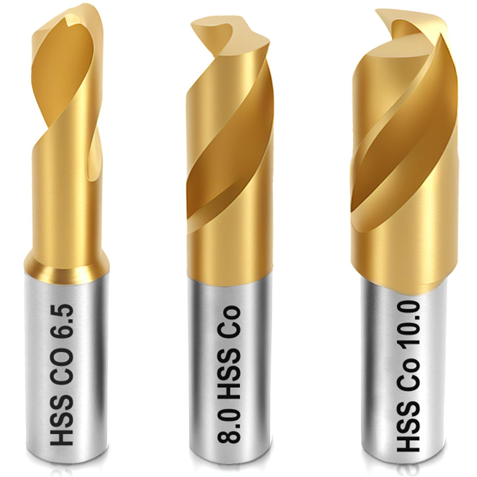 

3Pcs HSS Spot Weld Drill Bit High Speed Steel Cobalt Spot Welding Cutter Drill Bit Easy Separation Spot Welded Panel 6.5/8/10mm 45mm