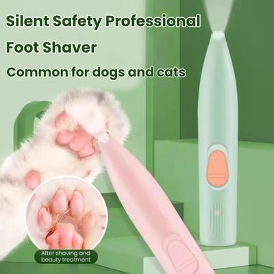 Dog Paw Trimmer with LED Light Low Noise Cat Paw Hair Trimmer Electric Pet Grooming Clippers for Dogs Cats Paw Hair Trimming Safety