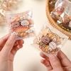 100Pcs/pack 10x10cm Plastic Cartoon Animal Self-Adhesive Cookie Snack Candy Snowflake Crispy Packaging Bags Birthday Party Gift