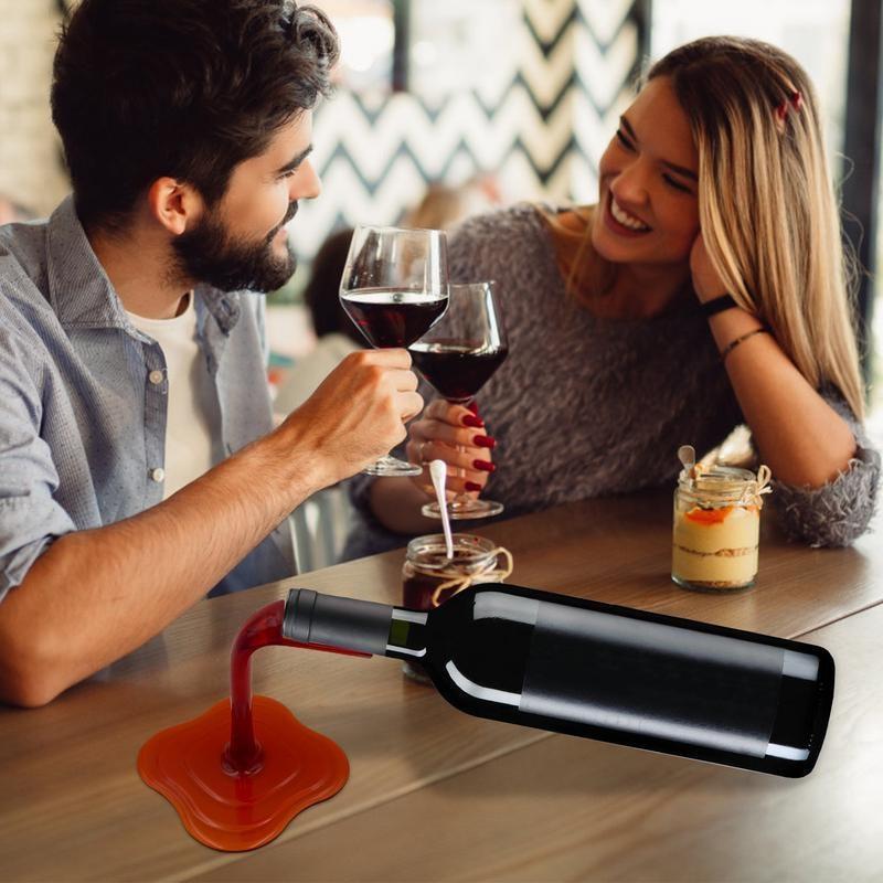 Personality Spilled Wine Bottle Holder Wines Tray Stand for Home Decoration Desktop Bar Hotel
