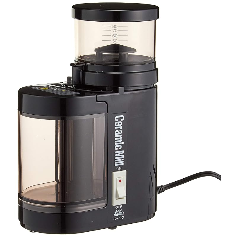

Yokohama Motomachi Coffee Kalita electric coffee mill Ceramic Mill C-90 (Black)