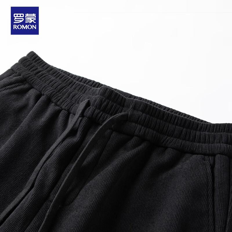 ROMON Men's Corduroy Loose Straight-Leg Casual Pants