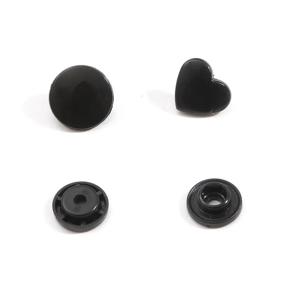 25Set T5 Plastic Heart Shape Snap Buttons12Mm Fasteners Quilt Cover Sheet Button For Scrapbooking Crafts Clothes Clip Accessorie