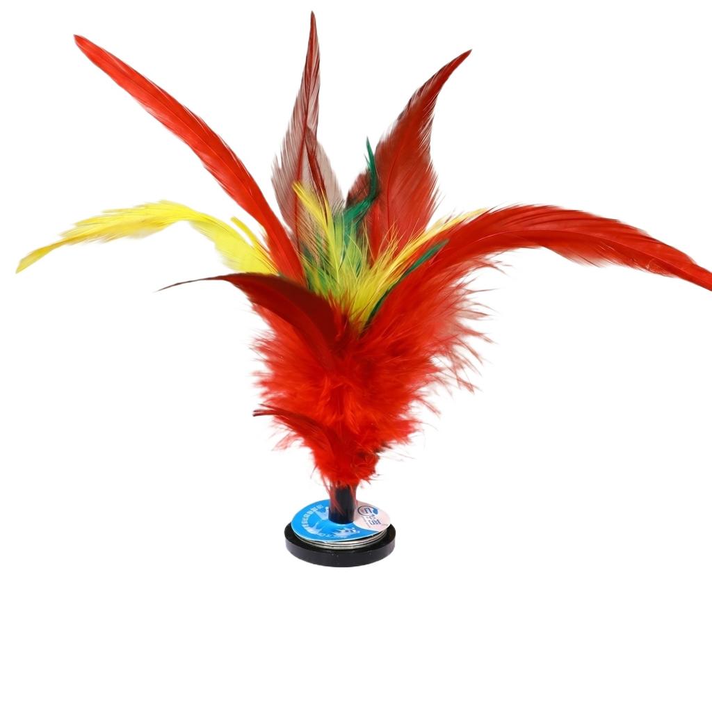 Traditional Feather Shuttlecock for Jianzi Foot Kick Game Durable Handmade Sports Training Equipment with Natural Feathers and Weighted Base