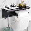 Punch-Free Wall-Mounted Stainless Steel Toilet Paper Holder for Hotels