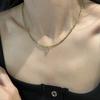 Light luxury green zircon necklace, simple niche design, natural crystal collarbone chain, high-end necklace.