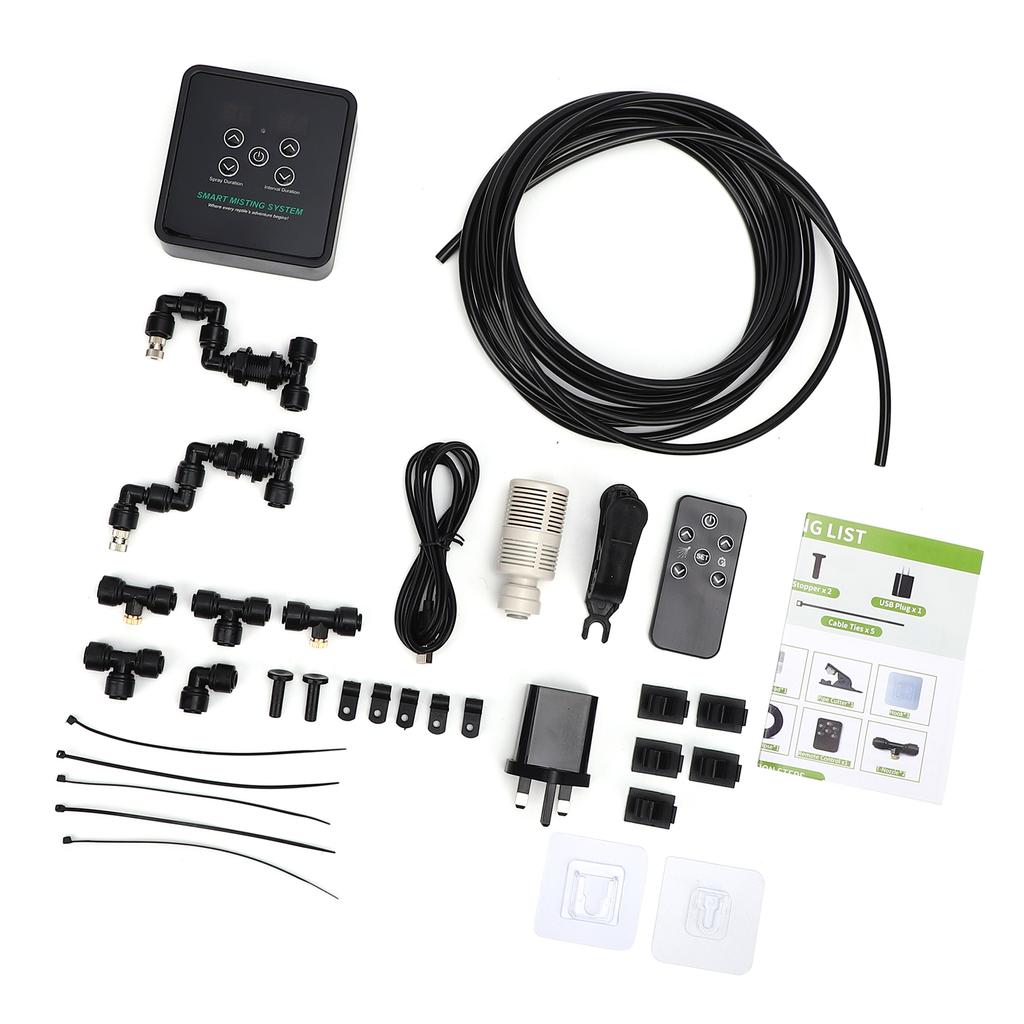 Reptile Humidifier, Automatic Reptile Misting System, Auto Spray with Timer, Remote Control, Adjustable 360 Degree