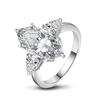 Cbtb New 925 Silver 4ct Marquise 8*16mm Moissanite Wedding Diamond Engagement Rings for Women Fine Jewelry