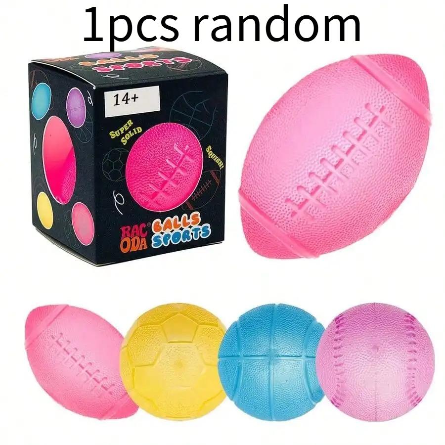 Mini Sports Squishy Stress Balls Soft Squeeze Fidget Toy Football Soccer Basketball Baseball Hand Relief Sensory Gift