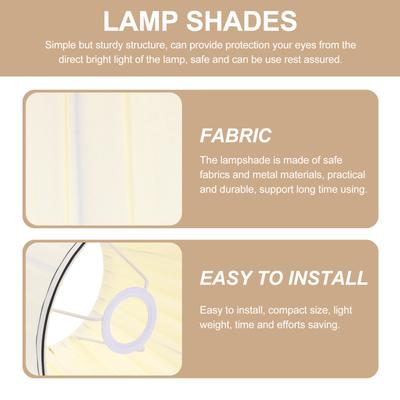 Modern Fabric Lampshade for Table Desk Floor Lamp E27 Household Light Cover Bedroom Living Room Soft Lighting Decorative Design