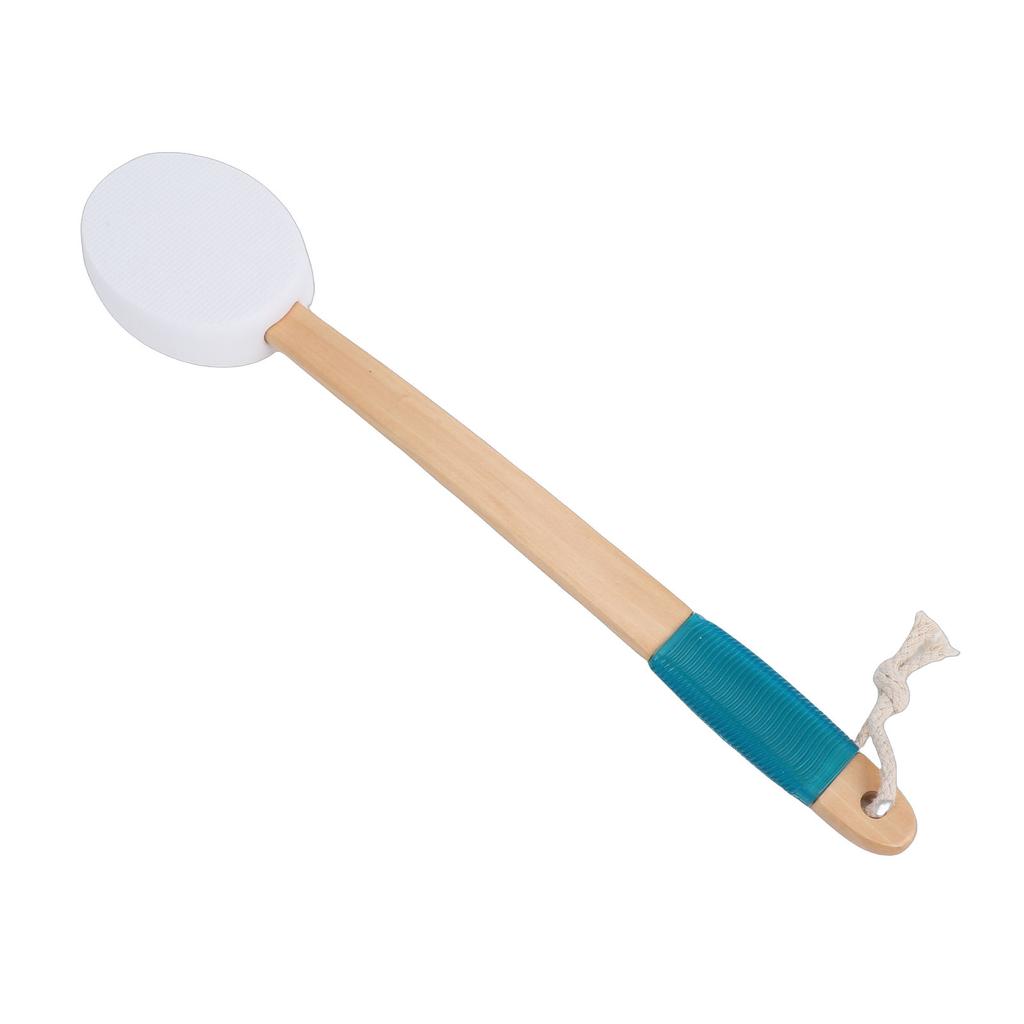 Back Lotion Applicator Curved Wooden Handle Sunscreen Applicator with 3 Replaceable Heads