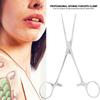 Body Piercing Pliers Tool Ear Lip Navel Nose Tongue Septum Sponge Forceps Clamp