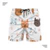 Mens Quick-Dry Swim Trunks With Digital Print Lightweight Beach Shorts Travel Outdoor Sports