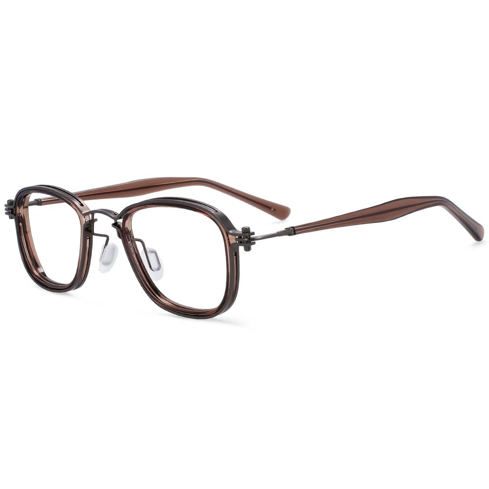 54227 Retro Steam Punk Glasses Frames Men Round Optical Eyewear Metal Spectacle Frame Computer Eyeglasse