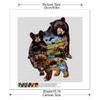 New Arrival 5D DIY Full Circle Diamond Painting "Bear" Embroidery Cross Stitch Home Decor Gift