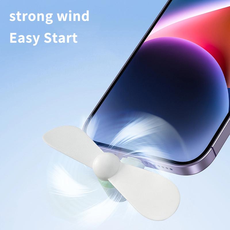 Mini Phone Cooling Fan Plug & Play Universal 3 Ports Small Fan for Summer Outdoor Walk Shopping Daily Use