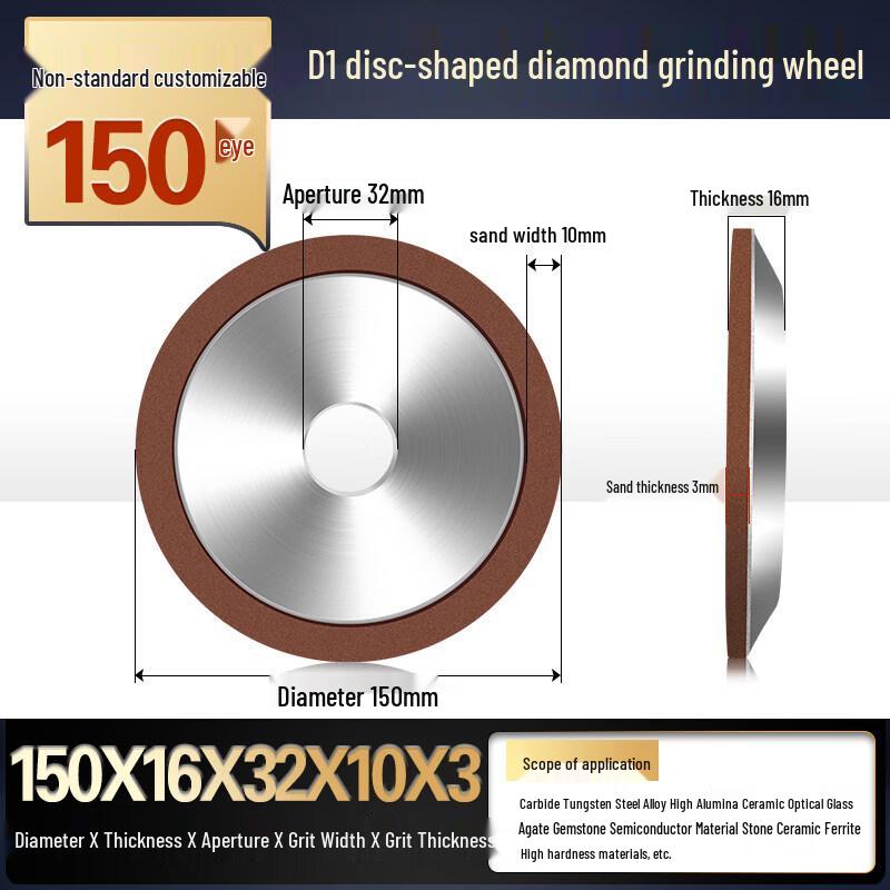

Jundingying D1 Disc Single Bevel Diamond Grinding Wheel