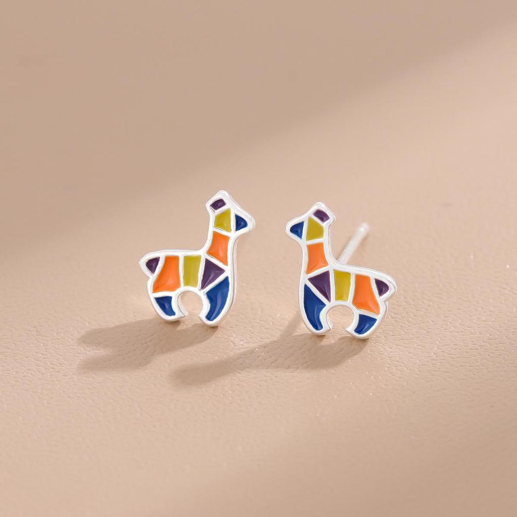 Charming Colorful Fawn & Giraffe Stud Earrings for Women