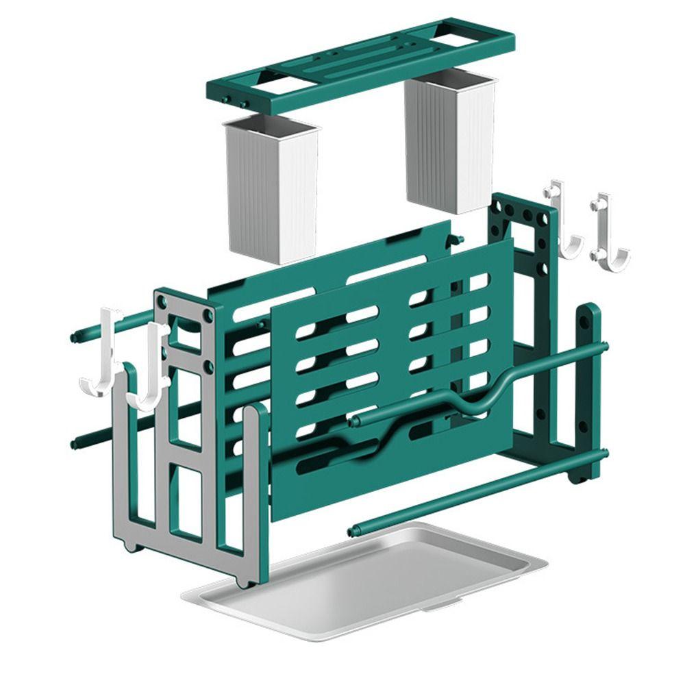 Thickened Board Integrated Cutlery Holder Drainer Function with Drip Tray Cutting Board Storage Stand Breathable Detachable