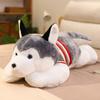 Husky Doll Plush Pillow with Removable Sweater Soft Stuffed Animal for Bed Couch Office Travel Stress Relief Companion Cute Dog Toy Gift