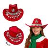 Practical Felts Cowboy Hats With Festival Five Point Star Embellishment Comfortable Unisex Western Accessory For Christmas