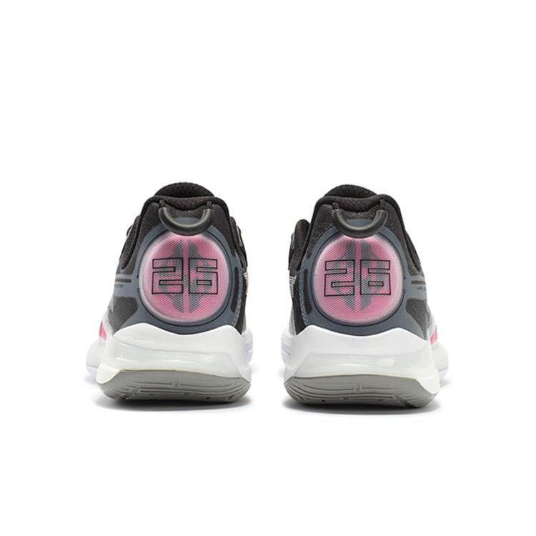 New 361° DVD2 X Factor Cushioning Anti Slip Wear Resistant Breathability Low Top Basketball Shoes Men's Black White 572411107-5