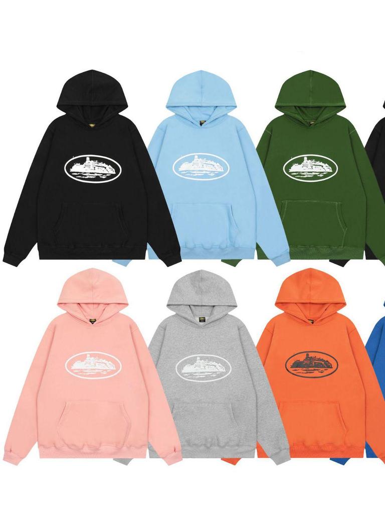 Módní pánská volná streetová fleecová mikina Corteiz, sportovní set