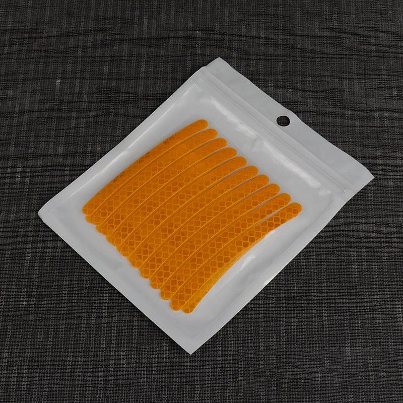 20Pcs Rainbow Car Wheel Reflective Sticker Personalized Motorcycle Electric Bicycle Colorful Anti Night Light Decorative Sticker